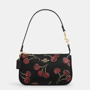 Coach Black and Red Cherry Embroidered Women's Bag
